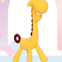 Fantasy India Silicone Giraffe Shape Teether - Yellow-picture-26
