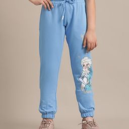 Kidsville Frozen Featuring Elsa Printed Joggers - Blue-image-58