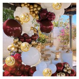 Bubble Trouble Christmas Balloons - 65 (Brown, White & Golden)   5 Confetti Balloon Metallic Balloons - XMAS COMBO OF 65 balloons-27