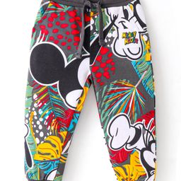 Babyhug Disney Cotton Knit Full Length Lounge Pants With Mickey  Mouse Print - Grey-picture-22