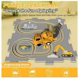Akn Toys Puzzle Educational Toys Children Funny Land Series Plastic Diy Puzzle Tracks Battery Operate Electric Rail Car Toy-75