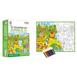 Ratnas My Colouring Mat Jungle Junior Set of 13 Pieces - Multicolor-3