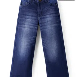 Pine Kids Full Length Washed Denim Jeans - Navy Blue-picture-4