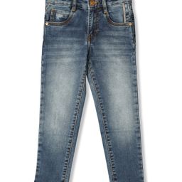 LEO Denim Mild Washed Jeans - Blue-image-73