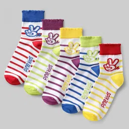 Pine Kids Knit Ankle Length Striped Socks Pack of 5 (Color May Vary)-picture-15