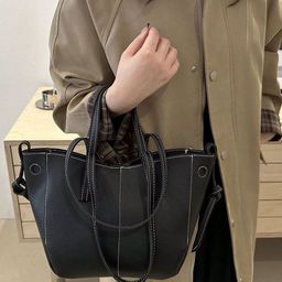 LULU & SKY Textured PU Shopper Handheld Bag-image-46