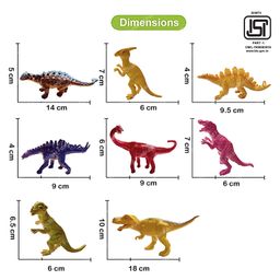 FunBlast Dinosaur Toy Set of 8 - Multicolor image 3