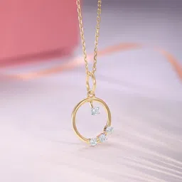Mia by Tanishq 14KT Twinkling Loop Pendant Diamond - 0.087 ct-image-26