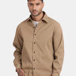 Blu MNKY Men Smart Slim Fit Solid Spread Collar Casual Shirt-image-45