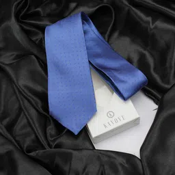 KOVOVE Men Blue Woven Design Broad Tie-image-98