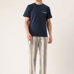 ETC Men Striped Pure Cotton Night Suit-image-53
