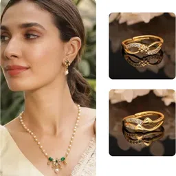 DIVASTRI Gold-Plated Brass Jewellery Set-image-20