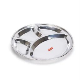 Sumeet Silver Stainless Steel 1 Dinner Plate-15