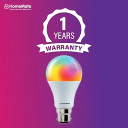 HomeMate Wi-Fi RGB, CCT 9 Watt Smart LED Bulb Compatible with Alexa, Google Assistant & Siri (Multi) image 5