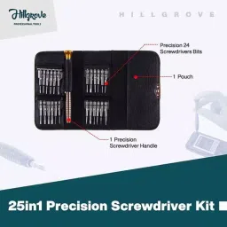 Hillgrove AC-DC Voltage Ohm Electronic Digital Mini Multimeter & 25-in-1 Precision Screwdriver Set Combo, HGCM463M1 image 2