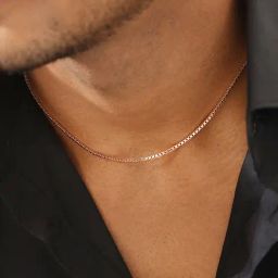 Zavya 925 Sterling Silver Classy Rose Gold Plated Box Chain-14