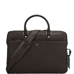 Da Milano Men Textured Leather Laptop Bag-image-73