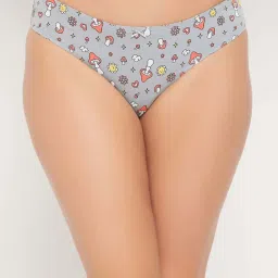 Clovia Cotton Pack of 3 Low Waist Printed Thong with Inner Elastic image 2