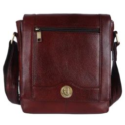 HiLEDER 100% Pure Genuine Leather Messenger Shoulder Handbag 10 inches Sling Cross Body Travel Office Tablet Flap Compartment Bag for Men and Women, Brown-image-71