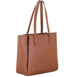 Toteteca Tan Solid Medium Shoulder Handbag image 5