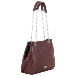 Toteteca Brown Textured Medium Shoulder Handbag image 5
