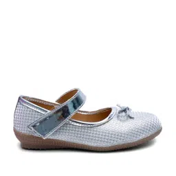 Tiny Bugs Kid's Silver Mary Jane Shoes-image-32