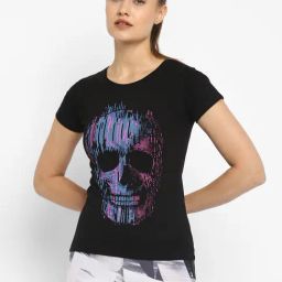 Appulse Black Cotton Printed T-Shirt-image-37