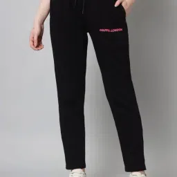 GRIFFEL Black Printed Track Pants-image-26