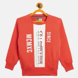 Duke Kids Orange Printed Full Sleeves Sweatshirt-picture-6