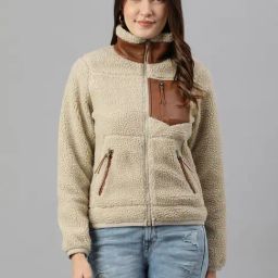 Woods Beige High Neck Sweatshirt-image-14