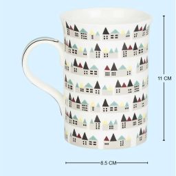 Living Scapes by Pantaloons White Bone China Tea Coffee Mugs (0.3 L) image 5