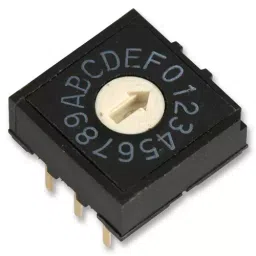 MULTICOMP PRO Rotary Coded Switches ROTARY CODED SWITCH, FLUSHED, 16POS, TH, MCRH3AF-16R-43