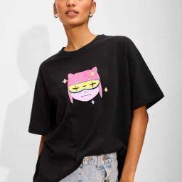 The Souled Store Black Printed T-Shirt-image-100