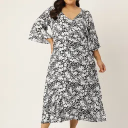theRebelinme Floral Printed A-Line Plus Size Maxi Dress-image-90