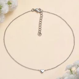 Ornate Jewels 92.5 Sterling Silver My Heart Plain Anklet for Women-image-71