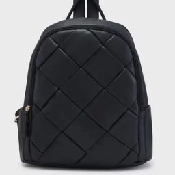 Caprese Black Faux Leather Medium Backpack-13