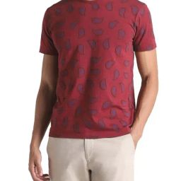 Simon Carter London Red Printed Slim Fit T-Shirt-image-10