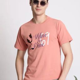 Ivoc Men 'Wine & Dine' Typography Print T-Shirt-image-17