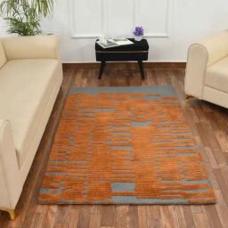 Presto Gold & Grey Polyester Carpet-11