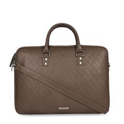 Toteteca Unisex Taupe Solid Laptop Bag-31