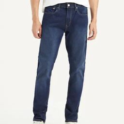 Levi's Dark Blue Cotton Slim Tapered Fit Jeans-image-13