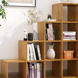 HEXA RED Beige Moisture & Termite Resistant Free Standing Book Shelf-24