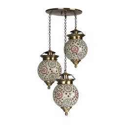Fos Lighting Chandni Tilak Set of 3 Hanging Lights - Chandni-GolaTilak-HL3-42