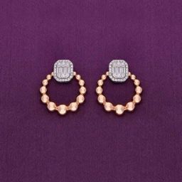 Kai Jewel Rings of Misty Beads Statement Rose Gold Stud Earrings-image-9