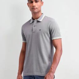 Arrow Sport Grey Cotton Regular Fit Logo T-Shirts-image-29