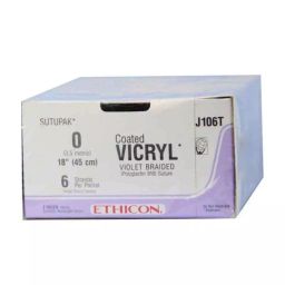 Ethicon 70 cm Violet Vicryl 0 Absorbable Violet Braided Suture NW2546 Pack of 12 Pcs-image-76