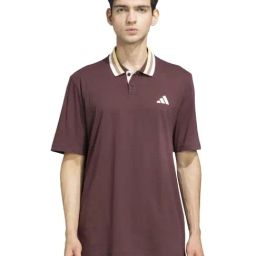 Adidas Red Cotton Regular Fit Printed Sports Polo-image-71