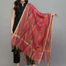 Stylum Pink & Purple Woven Pattern Dupatta-image-56