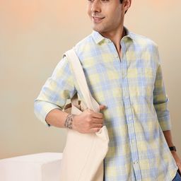Mast & Harbour Men Standard Checked Pure Cotton Casual Shirt-image-101