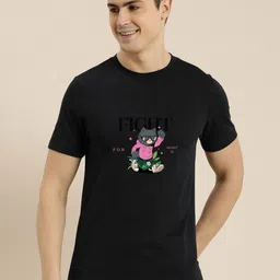 Enciger Men Printed Applique T-shirt-image-73